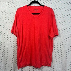 Kenneth Cole Reaction Salmon Orange Gupta Short Sleeve V-Neck T-Shirt